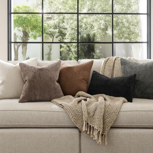 MIULEE Dercorative Lumbar Throw Pillow Covers 12x20 in Golden Brown 2 Pack - Image 4