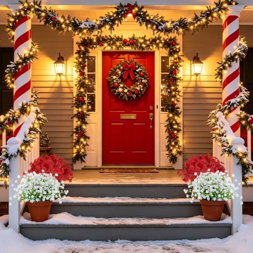 AGIRL Artificial Flowers Outdoor UV Resistant Fake Plant Garden Patio Decor - Image 5