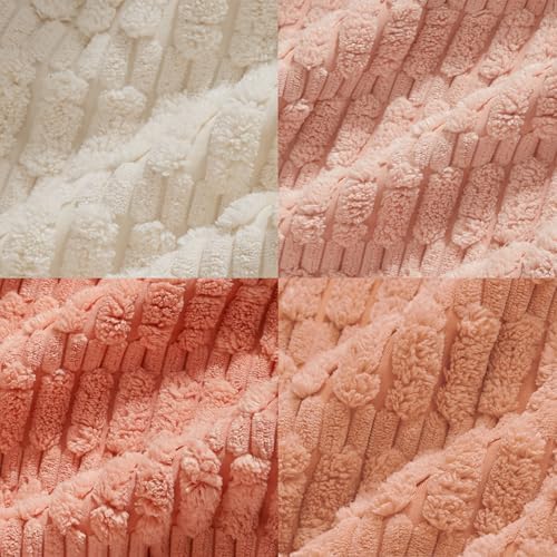 Fancy Homi 4 Packs Decorative Throw Pillow Covers for Living Room Couch Bed, Modern Farmhouse Boho Home Décor Accent Cushion Case, 22" x 22", Pink Series - Image 5