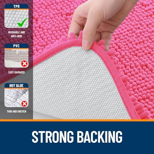 OLANLY Bathroom Rugs 34x21, Extra Soft Absorbent Chenille Bath Rugs - Image 6