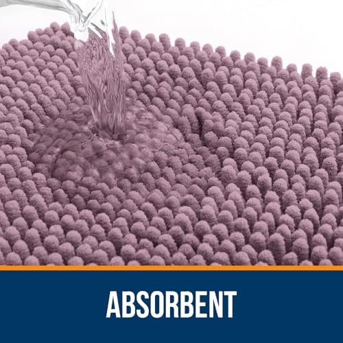 OLANLY Toilet Rugs U-Shaped 24x20, Soft Absorbent Chenille Contour Rugs - Image 4