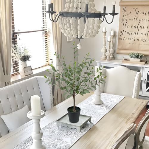 Briful Artificial Eucalyptus Plants Home Decor, Set of 2 Sage Green Eucalyptus Plants, Realistic Small Fake Plants for Farmhouse Indoor Outdoor Office Entryway Table Decor - Image 5