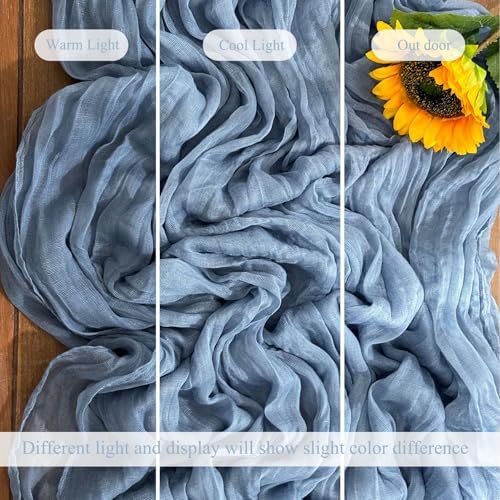 20Pack Dusty Blue Cheesecloth Table Runner 10Ft Gauze Table Runner - Image 5