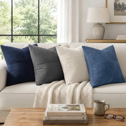 MIULEE Cream White Decorative Throw Pillow Covers for Couch 18x18 Inch - Image 5