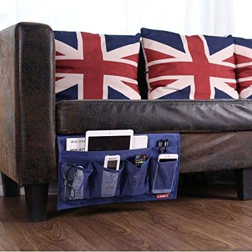 Zafit 6 Pockets Bedside Storage Organizer, Table cabinet Storage Organizer Bedside Organizer Caddy for Remotes Phone Glasses (6 Pockets-Blue) - Image 7