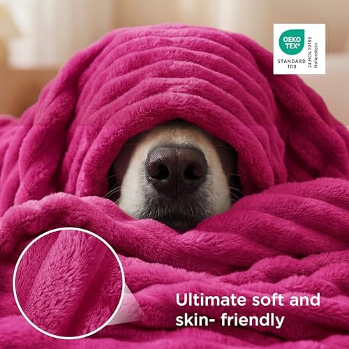 Bedsure Soft Hot Pink Throw Blanket for Couch Decor Gifts 50"x70" - Image 4