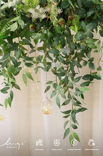 Ling's moment Rosa Banksiae Artificial Vines, Silk Greenery Garlands - Image 5