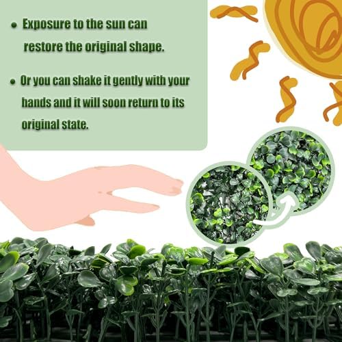 10"x10" (16 Pieces) Artificial Grass Wall Decoration Backdrop Panels - Image 3