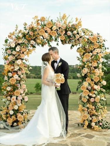 Artificial Flowers Real Touch Fake Roses with Stem Decor,25Pcs-Gold Yellow - Image 3