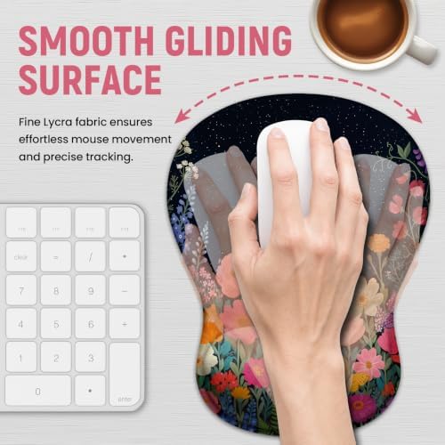 Ergonomic Mouse Pad with Wrist Rest, Gel Wrist Support, Butterfly - Image 4