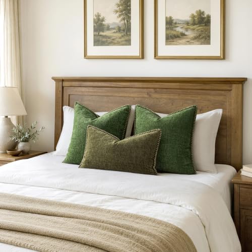 MIULEE Decorative Couch Throw Pillow Covers 22x22 Inch Forest Green 2 Pack - Image 6