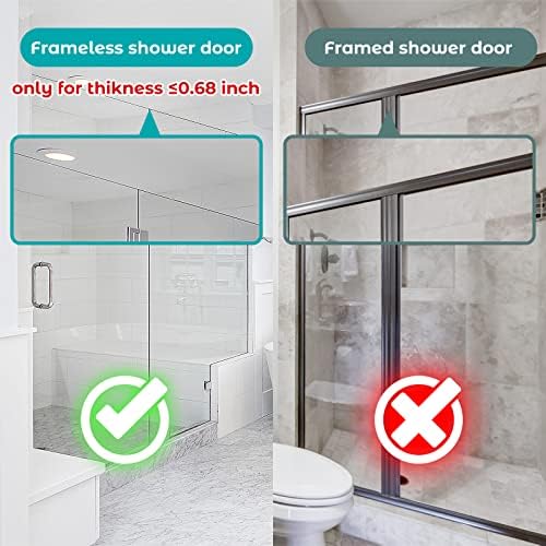 Cerbonny Shower Door Hooks (14 Inch), 2 Pack Super Extended Towel Hooks for Bathroom, Over Door Hooks, Shower Hooks for Frameless Glass Door, Black - Image 2