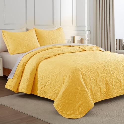 Whale Flotilla Cal King Quilt Set Vintage Damask Reversible Bedspread - Image 2