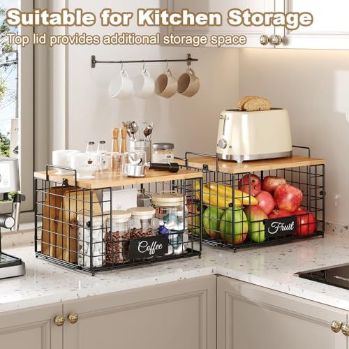 2 PACK XXL Potato and Onion Storage Bins, Pantry Organizers and Storage - Image 4