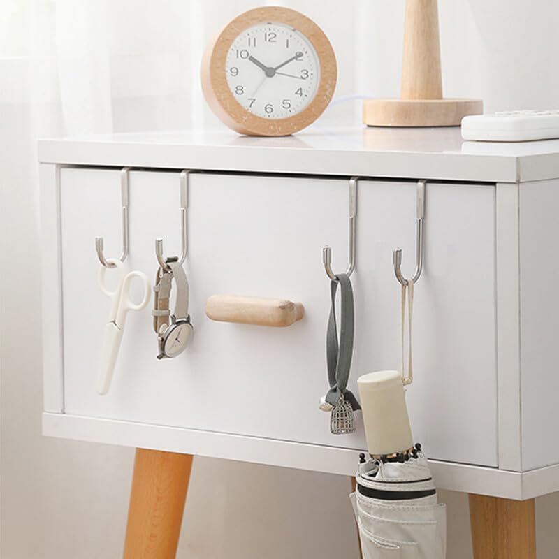 Over The Cabinet Hooks - Heavy Duty Carbon Steel Cabinet Drawer Hanger, No Drill Removable Hooks for Kitchen Or Bathroom, Over Door Towel Rack and Holder (4) - Image 5