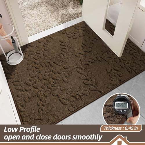 BEQHAUSE Door Mats 32" x 48", Dirt Trapper Doormats, Brown - Image 5