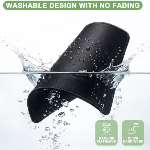 3 Pack Mouse Pad, Stitched Edges and Non-Slip Rubber Base, Black - Image 6