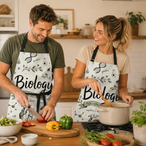 Funny Aprons for Women Men with Pockets, Cute Kitchen Apron, Adjustable Waterproof Bib, Housewarming Birthday Gift - Image 5