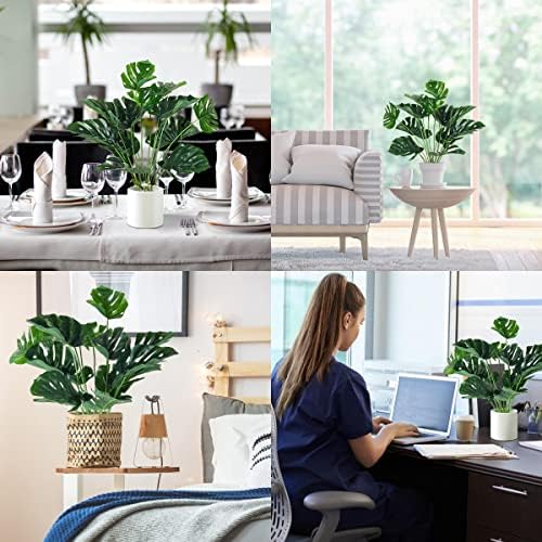 RECUTMS Artificial Large Palm Leaves Tree Plants 29in UV Resistant Greenery - Image 4