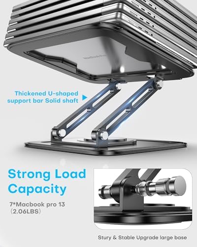 LOXP Adjustable Laptop Stand, Computer Stand with 360 Rotating Base - Image 6