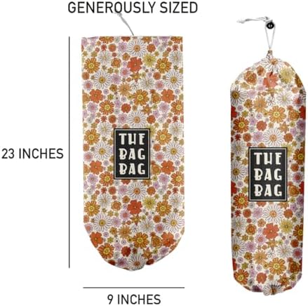 Flower Grocery Bag Organizer - Plastic Bag Holders for Kitchen & Laundry - Home Farmhouse Decor, Gifts for Women & Men - Image 4