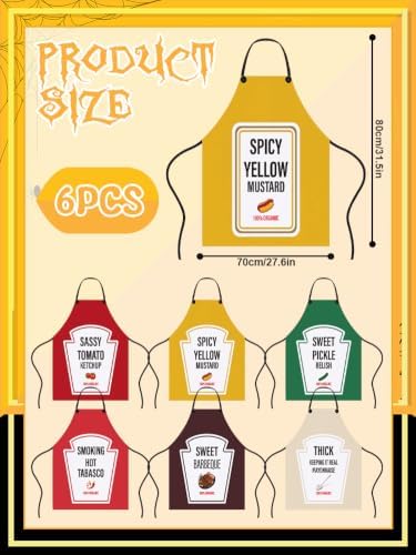 Halloween Condiment Group Costume Spice Condiment Apron - Image 2