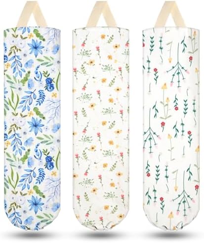 Plastic Bag Holder, Wall Mount Grocery Bag Organizer for Plastic Bags, Reusable Grocery Bags Organizer for Home Kitchen Pantry Decor (P) by Unknown