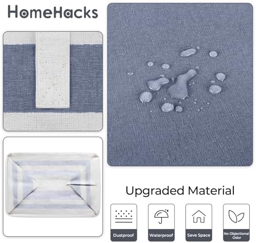 HomeHacks 2 Pack Laundry Baskets, Laundry Hampers Bags (Grey+Blue 88L) - Image 5