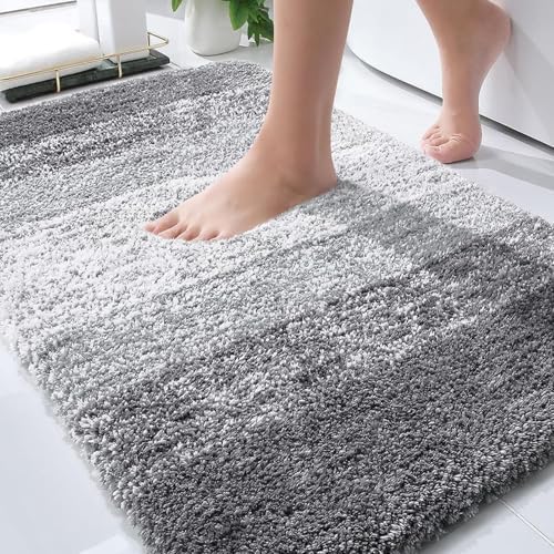 OLANLY Small Bathroom Rugs 30x18, Extra Soft Absorbent Microfiber Bath Rugs by OLANLY