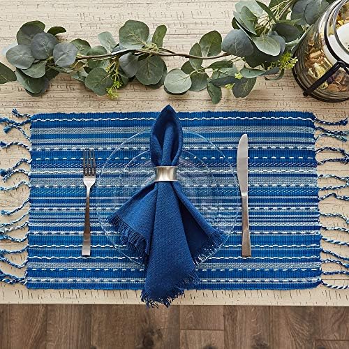 DII Southwest Collection Tabletop, Placemat Set, Blue, 6 Piece - Image 4