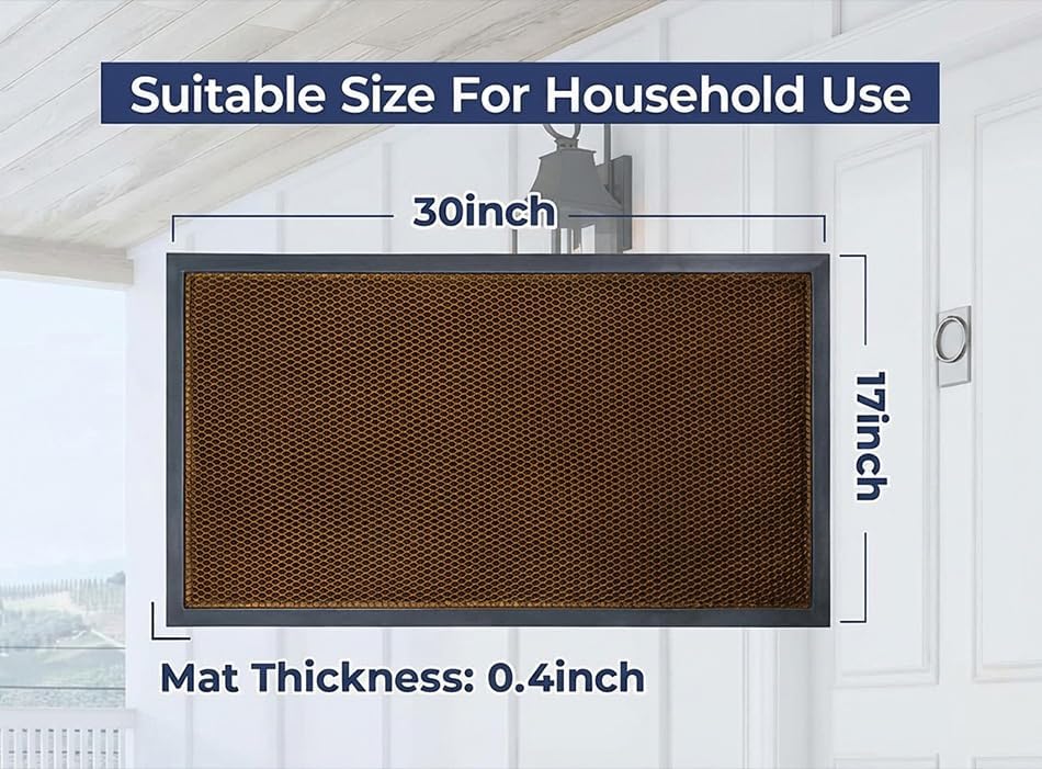 Muddy Mat® Meshy Mat Door Mat Heavy-Duty Quick-Dry Floor Mat, Sand & Dirt Trapper for Indoor & Outdoor, Ideal for Entrance, Mudrooms,Patios & Garages,Low-Profile,Non-Slip,Washable– Orange 23"x35"x0.4" - Image 2