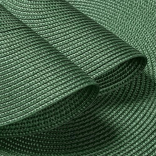 FunWheat Round Braided Placemats Set of 6 Table Mats for Dining Tables Woven Washable Non-Slip Place mats 15 inch (Olive, 6pcs) - Image 3