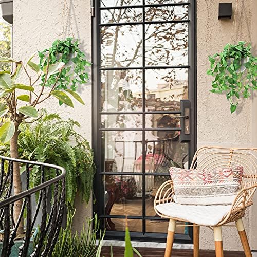 TNNTOPELE 2 Pack Hanging Plant Fake Plants with Pots for Indoor Outdoor - Image 7