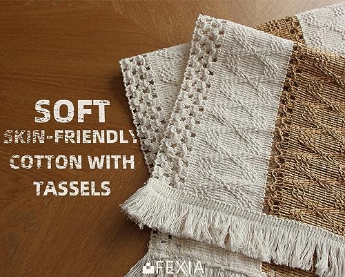 FEXIA Boho Placemats Set of 4, Macrame Table Mats Farmhouse Dining Decor - Image 3