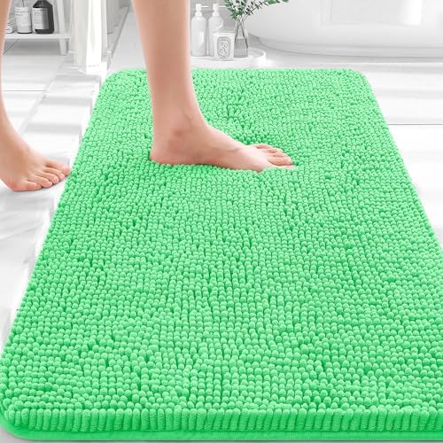 OLANLY Bathroom Rugs 32x20, Extra Soft Absorbent Chenille Bath Rugs by OLANLY