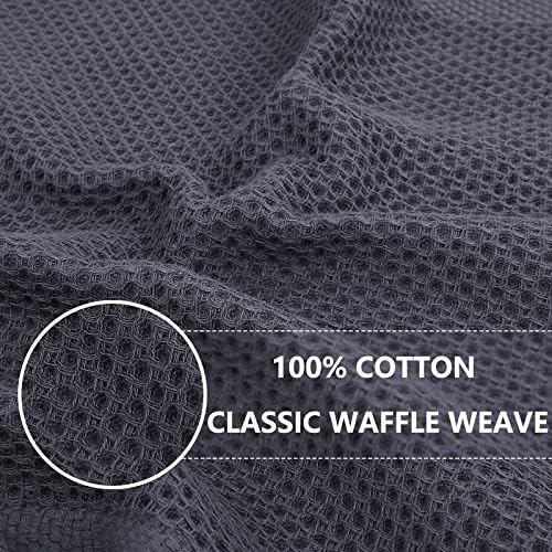 Homaxy 100% Cotton Waffle Weave Kitchen Dish Cloths 8-Pack, Multicolor - Image 2