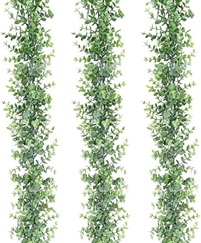 3 Pack Eucalyptus Garland 18Ft Artificial Vines Fake Greenery Garland by DolicerLANDSCAPEQ