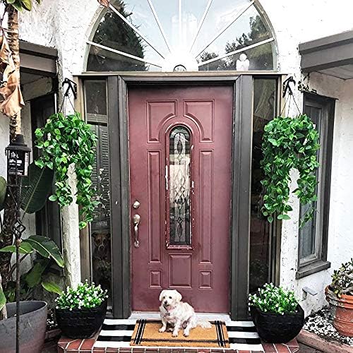 BohoSM Artificial Fake Hanging Vine Plants Ivy Leaves Garland Greeny Chain Wall Home Room Garden Wedding Garland Outside Decoration-2pcs - Image 6