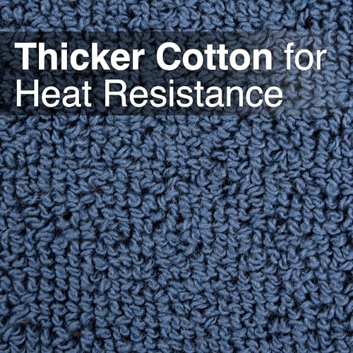 RITZ Terry Pocket Mitt & Hot Pad: Unparalleled Heat Resistant, Durable 100% Cotton – Ergonomically Designed for Optimal Grip – Easy-Care Machine Washable – 4-Pact, Federal Blue - Image 3