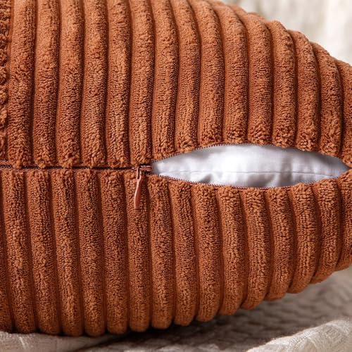 MIULEE Fall Rust Boho Decorative Throw Pillow Covers for Couch 16x16 Inch - Image 3