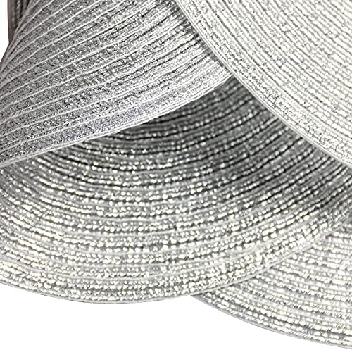 SHACOS Glitter Silver Placemats Set of 8 Sparkle Bling 15 inch Round Braided Table Mats Washable Place Mats for Dining Table Home Christmas Holiday Decor (Silver, 8) - Image 5