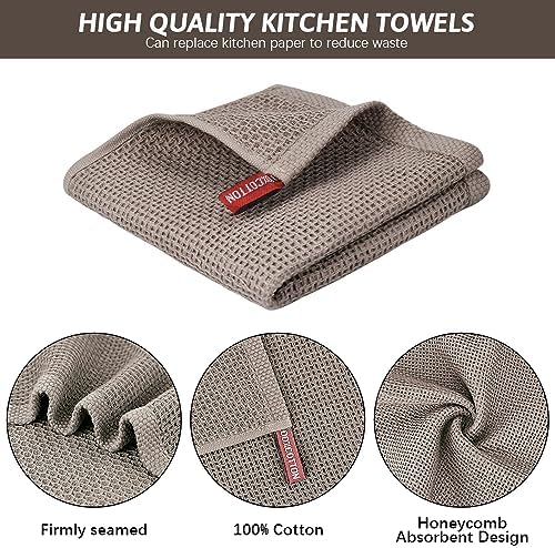 Nialnant 6 Pack Dish Cloths,100% Cotton Waffle Weave Kitchen Towels,Soft and Absorbent Kitchen Dish Rags, Dish Towels for Washing Dishes-12x12 Inches - Image 3