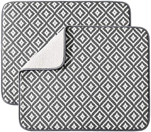 Dish Drying Mat for Kitchen Counter,Microfiber Machine Washable Dishes Matt by SUBEKYU