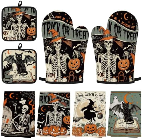 8 Pcs Halloween Kitchen Decor Accessories Set by MOIZYNG
