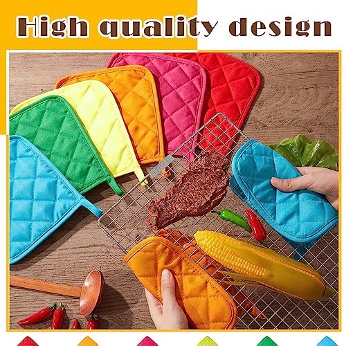 Bokon 12 Pcs Pot Holders Bulk for Kitchen, Multicolor Cotton Hot Pads - Image 6