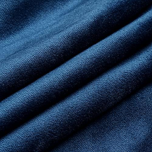 NiNi ALL Blue Velvet Throw Pillow Covers 22x22 Pack of 2 Decorative Couch - Image 6