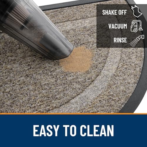 OLANLY Half Circle Front Door Mat Outside 47x23 All-Season Rubber Doormat - Image 5