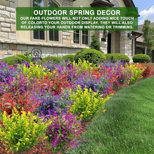TURNMEON 20 Bundles Artificial Flowers for Outdoors UV Resistant No Fade - Image 4