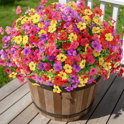 Alupssuc 24 Bundles Artificial Daisy Flowers UV Resistant for Outdoor Decor - Image 3