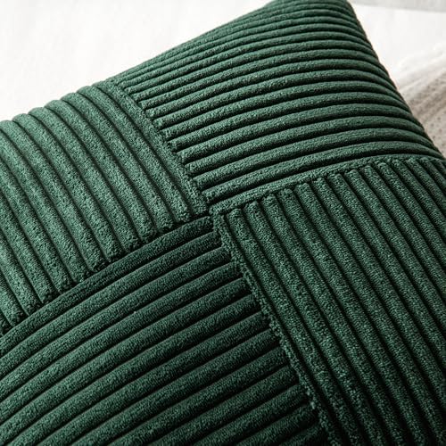 MIULEE Army Green Decorative Euro Sham Pillow Covers 24x24 Inch 2 Pack - Image 2